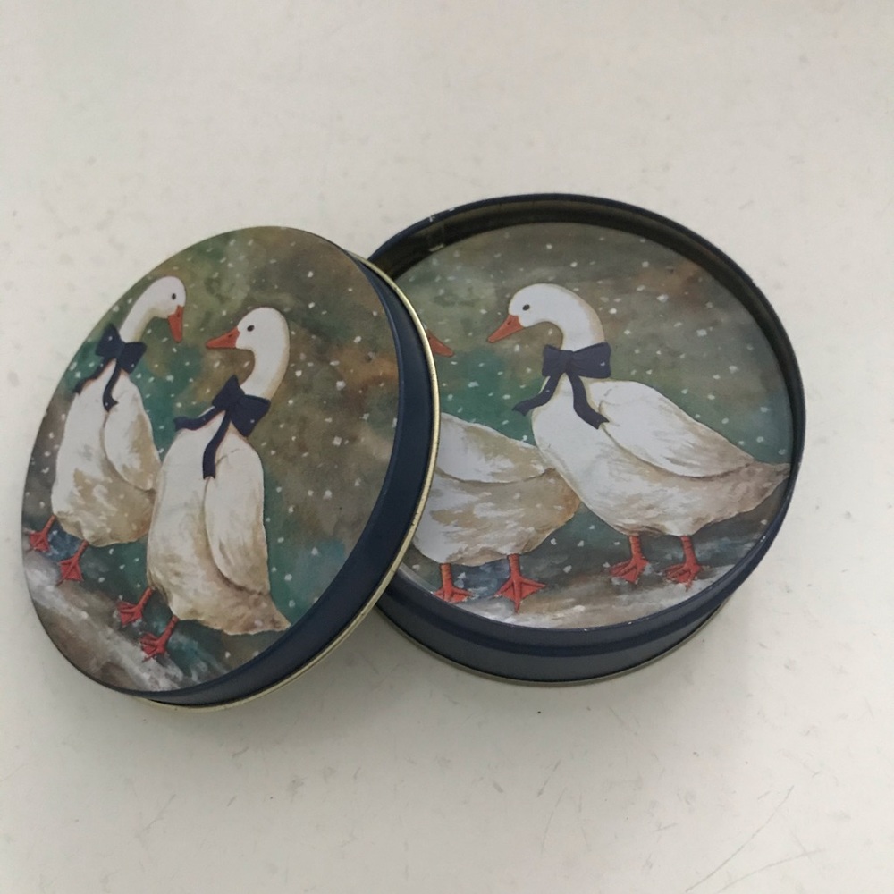 Winter Geese Tin Coasters